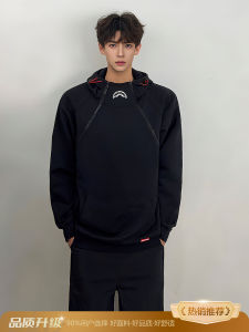 American Style Heavyweight Shark Mouth Sweatshirt Mens Autumn Double Zipper High Collar Hooded Jacket Design Sports Hoodie