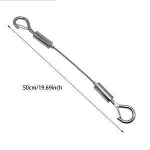 Adjustable Automatic Wire Rope Spring Hook Clothesline Picture Hanging Solution System Suspension Code Stainless Steel Cable