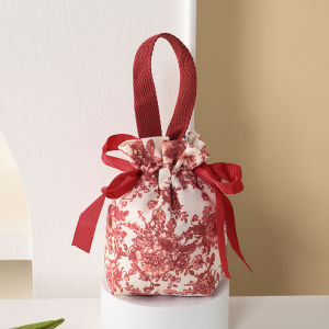 10/30/50Pcs Red Candy Bags Portable Canvas Gift Bag Party Wedding Souvenir Goodie Packing Gift Storage Bags Wholesale 2026 New