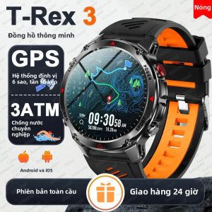 Đồng Hồ Thông Minh GPS Bản Đồ Mới Năm 2025 Màn Hình AMOLED Chống Nước 3ATM Dành Cho Nam Nữ Tích Hợp La Bàn NFC Gọi Bluetooth