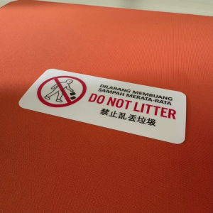 Do Not Litter. No Littering. Sticker Sign Signage Notice. No Dumping Rubbish Trash. Keep Clean.