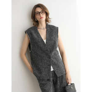 COCO BELLA | Luxury Color Block Trimmed Edge Vest for Women