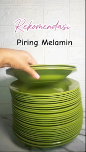 12 PCS Piring Makan Semi Melamin Kuat Tahan Panas Food Grade FREE BUBBLE WRAP