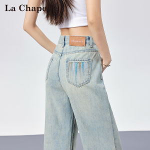 La Chapelle | American Embroidery Design New Style Wide Leg Denim Pants Spring/Summer Fit