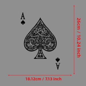 Ace Of Spades Đồ Họa Truyền Nhiệt Miếng Dán Sắt-Trên PVC Decal Cho Áo Thun Gối Quần Áo Phụ Kiện Thủ Công DIY