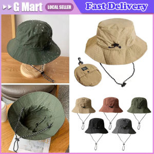 Summer Sun Protection Waterproof Bucket Hat Camping Hiking Cap with Storage Bag Anti-UV Sun Hat Mountaineering Caps Panama Hat