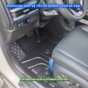 SANTAFE - Thảm lót sàn MAXXCAR xe HYUNDAI SANTAFE 2024+ BẢN 6C&7C nhựa TPE NGUYÊN SINH đúc 5D tràn viền