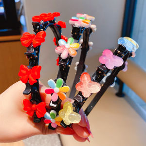 เครื่องประดับผมสำหรับเด็ก เครื่องประดับผมแบบมีสายรัด กิ๊บติดผมแบบป้องกันการลื่นสำหรับเด็กผู้หญิง เครื่องประดับผมแบบไม่ทำลายผม หน้าม้าสำหรับเด็กผู้หญิง