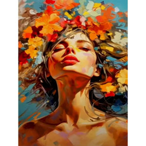 Beautiful Woman Painting By Numbers Home Decor Handpainted Art Flower Wall Numbers Painting Room Decor Picture