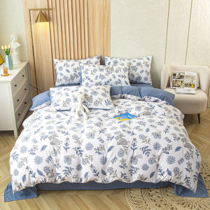 SUNLIGHT HOME Cotton Linen Quilt CoverFloral Duvet Cover 20 ColorsBreathable Quilt Case