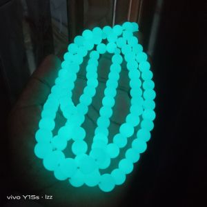 Tasbih batu fosfor menyala dalam gelap ukuran 10 mm 8 mm 6 mm