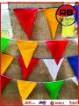 BENDERA SEGITIGA KECIL WARNA WARNI BUAT PERLENGKAPAN PESTA PANJANG ±4METER. 