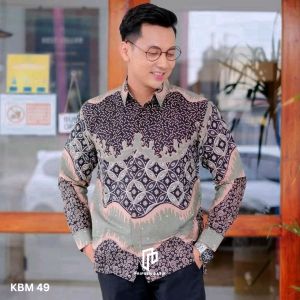 Kemeja Batik Pria Lengan Panjang 2023 Keren Kasual Formal Pria