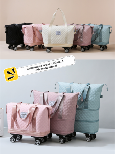 MIRUIDUO | Expandable Foldable Lightweight Travel Duffel Bag with Swivel Wheels