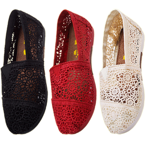 Shoes Womens New Style Old Beijing Cloth Shoes Summer Hollowed Womens Shoes Slip-on Lace Shoes Breathable Sandals Casual Mesh Surface Shoes