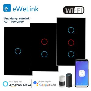 EWelink Wifi Công Tắc Thông Minh Bluetooth RF Điều Khiển Ánh Sáng Cảm Ứng Alexa Google Voice Dây Trung tính/Không Có Dây Trung Tính Cài Đặt