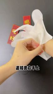 1 pack Pet Care Wet Gloves Isi 6pcs Sarung Tangan Mandi Kucing Anjing Tanpa Air Pet Disposable Wipes Gloves Sarung Tangan Pembersih Hewan 6PCS