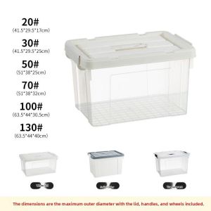 DIHUANTUO | Large Handheld Sealed Plastic Storage Box 5L
