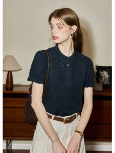 KUHNMARVIN | Áo Sơ Mi Cotton Tay Ngắn Elegent Cho Đồng Phục