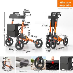 JIAWENHUA | Bộ Giúp Đi Bộ Đa Năng Gập Được cho Người Cao Tuổi và Người Khuyết Tật
