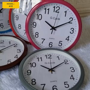 G.Cycle Round Colourful Glass Quartz Analog Modern Silent Quiet Home Office Living Wall Clock Jam Dinding Hiasan Bulat