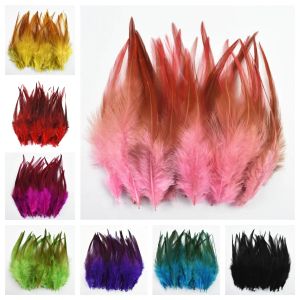 50pcs 10-15cm Chicken Feather Rooster Cock Plumes Fly Tying Feather DIY Jewelry Dream cather Earring Accessory Plumas for Crafts