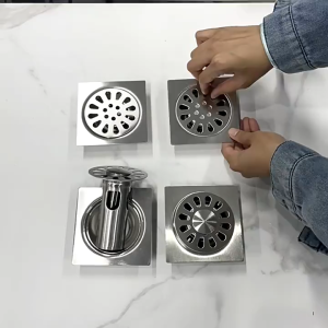 Thickened Stainless Steel Anti Odor Filter Core Floor Drain for Bathroom and Balcony Fast Drainage