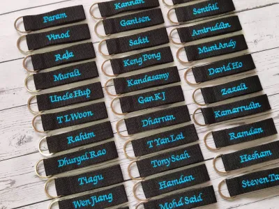 Customised Embroidery Keychain / Children’s Day / Teacher’s Day/ Christmas Gifts / Luggage Tag / Bag Tag / Name Tag