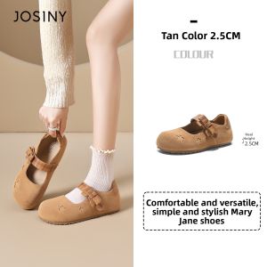 Josiny | Genuine Leather Easy-to-Wear Quirky Clogs with Plump Sole for Women