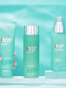 Biotherm Men Hydro-Dynamic Set: Facial Cleanser 125ml + Toner 200ml + Lotion 100ml Moisturizing & Oil-Control Gift for Boyfriend & Husband Comes with Brand Storage Bag