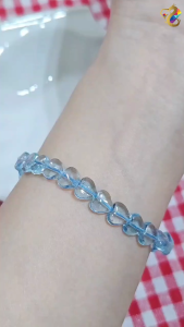 Collection Grade Blue Topaz Heart Bracelet