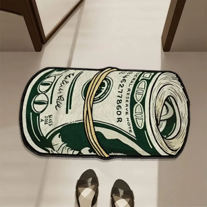 VIKAMA Creative Dollar Rug Comfortable Non-Slip Indoor Area Mat Bedside Rug For Bedroom Bathroom Foot Mat Home Decor