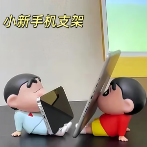 ตัวละครการ์ตูน Kawaii Phone Stand ตัวช่วยสำหรับโทรศัพท์มือถือพร้อมเคสพลาสติกแบบหนีบ ชิ้นส่วนตกแต่งโต๊ะเล่นเกม น้ำหนักเบา