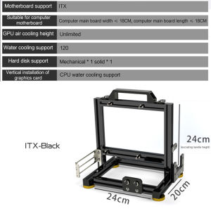 MOD Gamer CabinetDIY ITX MATX ATX PC Case Open Frame Rack Watercooler Desktop Computer Gaming Chassis Vertical Personality