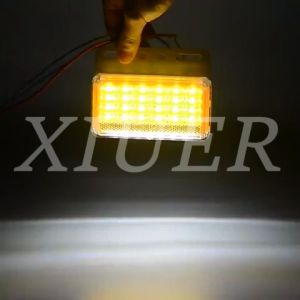 12V-24V Truck Side Marker Clearance Light with Aluminum Plate Bracket 9D Truck Turn Signal Lights Ultra-Bright Truck Side Lamp 5 Colors