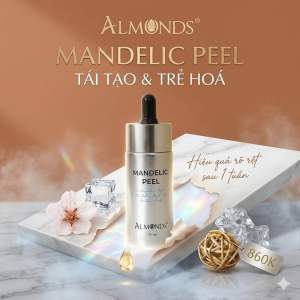 Serum AHA Mandelic trẻ hoá căng bóng da almonds