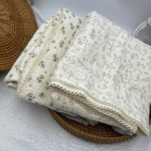 ฤดูร้อนผ้าห่มเด็กทารกแรกเกิด Muslin Swaddle Wrap ผ้าห่มสําหรับสาวเด็กทารกรับผ้าห่มทารกผ้านวม Sleeping Cover