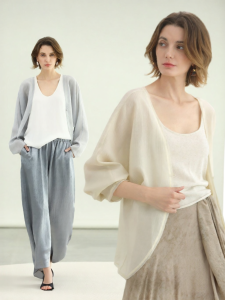 COCOBELLA | Belted Ribbon Trimmed Batwing Sleeves Sunshade Short Cardigan