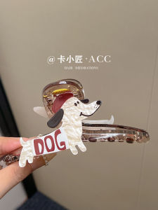 Cute Little Dog Clip Womens Large Grey Shark Hair Clip Fashionable Hair Accessories Fresh out Original Design KXJ0186