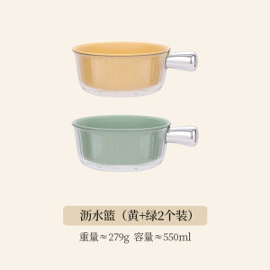 ชามผักทรงกลมสองชั้นหนาพร้อมตะกร้าผักแบบใหม่พร้อมชามล้างผักสำหรับใช้ในครัวเรือนพร้อมดีไซน์เรียบง่ายหรูหรา