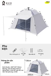 JIBUZHE | Lều Tự Gấp Di Động Chống Nắng Mưa