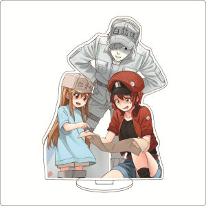 Bandai | Anime Cells At Work! Tượng Acrylic - 16CM Tế Bào Máu Đỏ Tiểu Cầu Bạch Cầu Vi Mô - Đồ Trang Trí Cosplay Quà Tặng Cho Fan