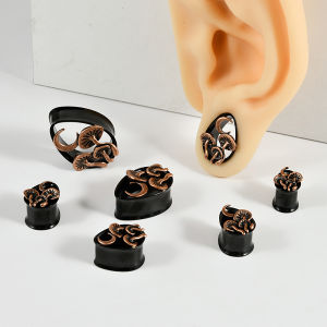 1PC Stainless Steel Water Drop Mushroom Moon Ear Tunnels Plugs Expanders Stretcher Gauges Earring Piercing Body Jewelry