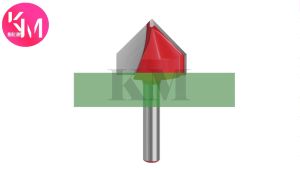 Mata Profil Kayu 1/4" x 12mm AST V Grooving Bit Mata Trimmer Router AST V Groove 3D Bits