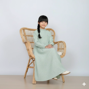 Aisha Dress Anak Perempuan Cantik Simple Modern Cocok untuk Kondangan Lebaran Sehari-hari