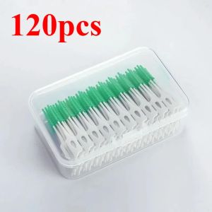 200 Pcs/box Silicone Interdental Brush Super Soft Dental Cleaning Brushes Teeth Cleaner Dental Floss Toothpicks Oral Care Tools