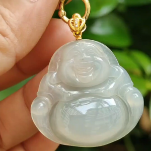 "Cosmic Composer" Jade Buddha Necklace (Sku: 18kp113)