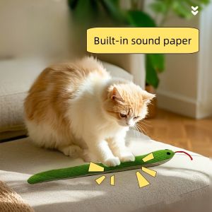 Cat Toy Snake 1 Piece Crinkle Sound Toy Soft Linen Interactive Kitten Exercise Kicking Toy Suitable for Indoor Cats 16.5inch (Approx. 42cm) Suitable for All Breeds