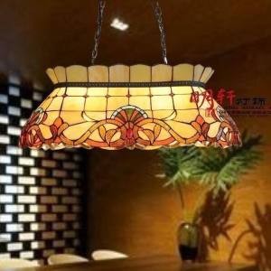 Elegant European Style Glass Long Rectangle Snooker Billiard Lamp Restaurant Pool Table Light Country Cafe Decorative Lighting