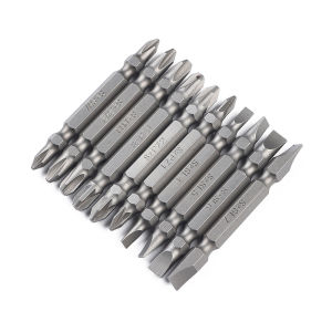 10Pcs Double Head PH Slotted Screwdriver Bits S2 65mm Magnetic Power Tool Slotted Screwdriver Set